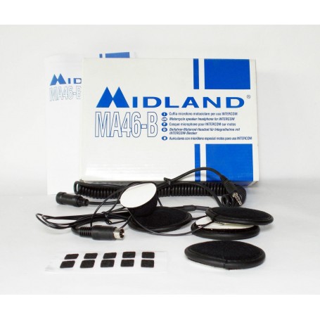 MIDLAND MA46-B Cuffia Microfono motociclare uso intercom per casco integrale