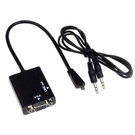 Convertitore Micro-HDMI / VGA con Audio 3,5mm stereo