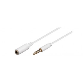 Cavo audio spina jack 3,5mm 4 poli / presa jack 3,5mm 4 poli per cuffie con microfono 0,6m