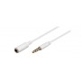 Cavo audio spina jack 3,5mm 4 poli / presa jack 3,5mm 4 poli per cuffie con microfono 0,6m